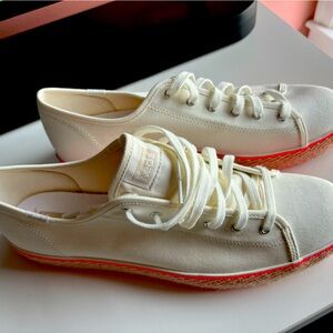 Keds Single Platforms w pink weave